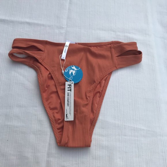 👙 Cupshe Swimsuit orange Bikini Bottom  NWT Size Medium - Picture 5 of 6